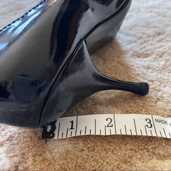 Miu Miu Black Patent Leather Pointy Toe Heels Size 37 1/2 - Picture 8 of 14